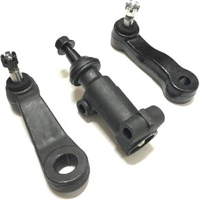 Partsw - 3 Pieces Steering Kit Idler & Pitman Arm with 3 Grooves, Bracket Pivot Fits Chevrolet Avalanche/Silverado/