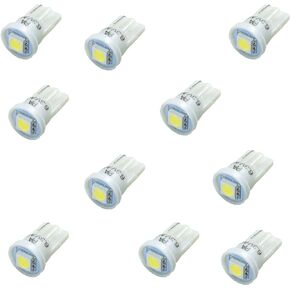 10PCS #555 T10 1SMD LED Wedge Pinball Machine Light Top View Bulb White-6.3V