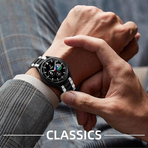 Lerobo Compatible with Samsung Galaxy Watch 7 6 5 4 Band 44mm 40mm/Galaxy Watch 6 4 Classic Band 43mm 47mm 46mm 42mm/Active 2 40mm 44mm, 20mm Stainless Steel Metal Replacement Men Women in Kuwait