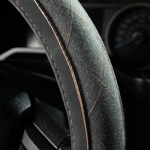 أغطية عجلة القيادة من براوننج للسيارة والشاحنات وسيارات الدفع الرباعي، حماية متينة لغطاء عجلة القيادة، رمادي منقط/ذهبي وردي in Kuwait
