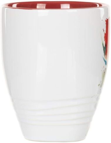 Iris Watercolor Purple On White 16 Ounce Glossy Stoneware Mug With Handle in Kuwait