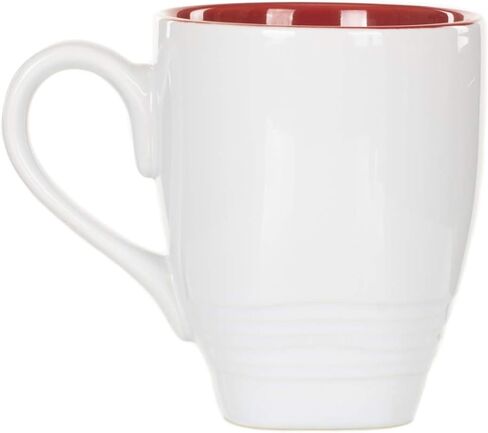 Iris Watercolor Purple On White 16 Ounce Glossy Stoneware Mug With Handle in Kuwait