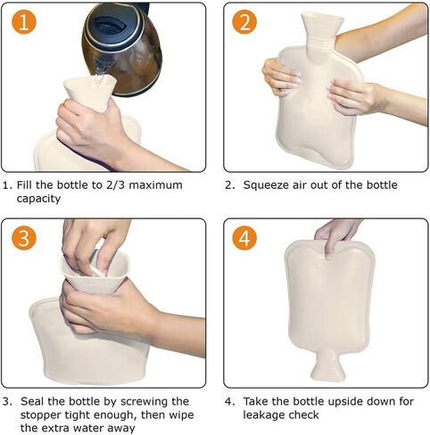 Hot Water Bottle 1.2L with Knit Belt 2pcs in Saudi Arabia