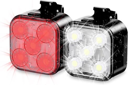 AKALE Rechargeable Bike Light Set, LED Bicycle Lights Front and Rear, 650mah Lithium Battery, Bike Headlight, IPX4 Waterproof, Easy to Install for Men Women Road in Saudi Arabia