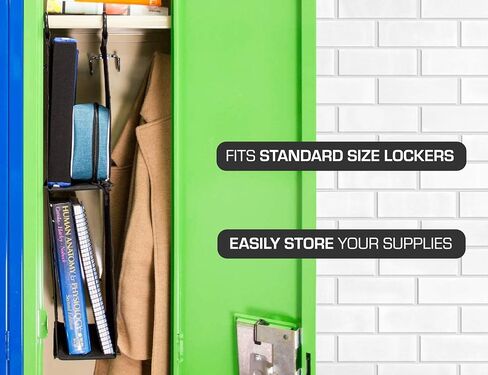 رف خزانة قماشي معلق من LockerMate، متين وقابل للإزالة، أسود in Kuwait