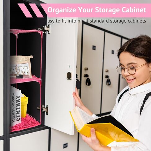 AUECOOME Locker Accessories خزانة منظم الرف وخزانة السجاد مجموعة تزيين مناسبة للمدرسة، مكتب العودة إلى أساسيات المدرسة (2، أسود أزرق) in Saudi Arabia