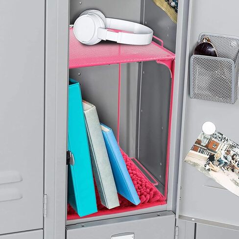 AUECOOME Locker Accessories خزانة منظم الرف وخزانة السجاد مجموعة تزيين مناسبة للمدرسة، مكتب العودة إلى أساسيات المدرسة (2، أسود أزرق) in Saudi Arabia