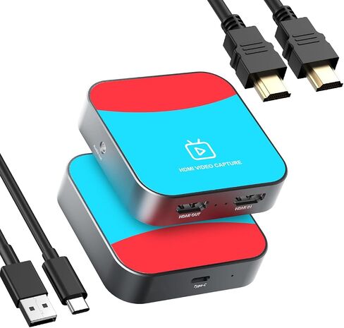 Capture Card for Nintendo Switch, 4K Audio Video Capture Card, USB C 3.0 1080P 60FPS HDMI Recorder for Gaming/Live Streaming/Video Conference, Works for Nintendo Switch/PS5/Xbox/OBS/Camera/PC in Saudi Arabia