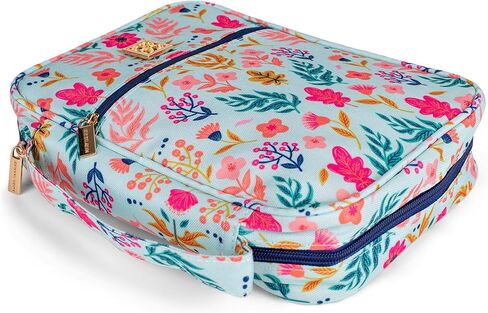 Mary Square 22334 Augusta Pink Floral Pattern 8 x 10.5 Inch Polyester Zippered Bible Cover Case with Handle in Saudi Arabia