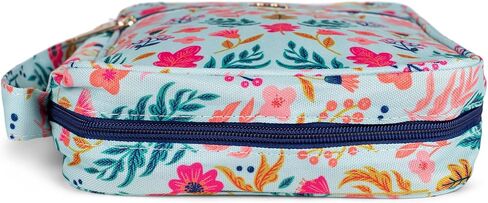 Mary Square 22334 Augusta Pink Floral Pattern 8 x 10.5 Inch Polyester Zippered Bible Cover Case with Handle in Saudi Arabia