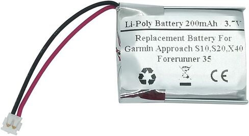 بطارية بديلة 200 مللي أمبير 3.7 فولت لساعة الجري الذكية Garmin Approach S10، S20، X40، Forerunner 35، 361-00117-00 in Saudi Arabia