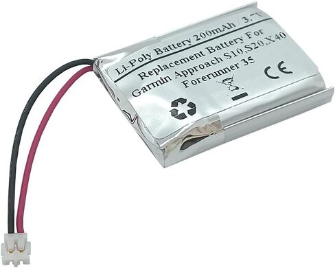 بطارية بديلة 200 مللي أمبير 3.7 فولت لساعة الجري الذكية Garmin Approach S10، S20، X40، Forerunner 35، 361-00117-00 in Saudi Arabia