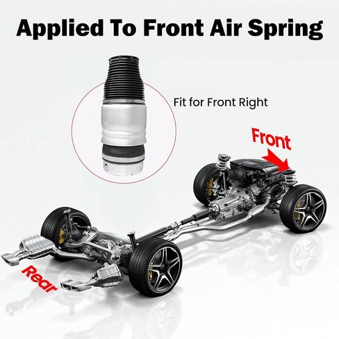 VIGOR Front Right Air Suspension Spring Bag Compatible with 2007-2015 Audi Q7, VW Touareg, Porsche Cayenne Car Air Spring, OEM Replace Number 7L6616040E, 7L6616040D in Saudi Arabia