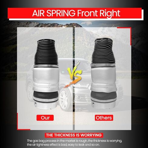 VIGOR Front Right Air Suspension Spring Bag Compatible with 2007-2015 Audi Q7, VW Touareg, Porsche Cayenne Car Air Spring, OEM Replace Number 7L6616040E, 7L6616040D in Saudi Arabia