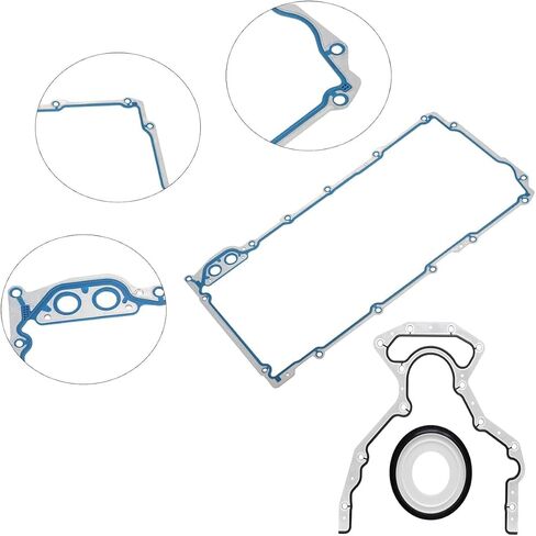Oil Pan Gasket 5.3 5.7 6.0 LS1 LS2 LS3 LM7 LQ4 OS30693R 12612350 Rear Main Seal Set BS 40640 in Saudi Arabia
