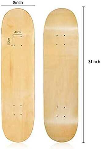 BESIY Blank Skateboard Deck 8.0 Inch, Maple Board for Skating (31) in Kuwait