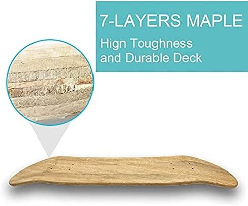 BESIY Blank Skateboard Deck 8.0 Inch, Maple Board for Skating (31) in Kuwait
