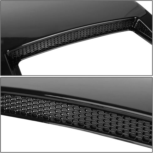DNA MOTORING ZTL-Y-0277 Universal 25-1/2" x 28'' Paintable Decorative Hood Scoop, Glossy Black in Saudi Arabia