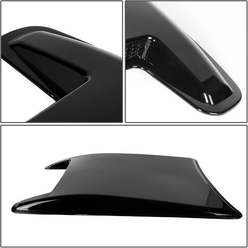 DNA MOTORING ZTL-Y-0277 Universal 25-1/2" x 28'' Paintable Decorative Hood Scoop, Glossy Black in Saudi Arabia