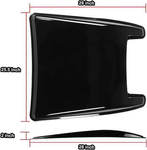 DNA MOTORING ZTL-Y-0277 Universal 25-1/2" x 28'' Paintable Decorative Hood Scoop, Glossy Black in Saudi Arabia