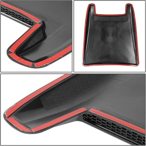 DNA MOTORING ZTL-Y-0277 Universal 25-1/2" x 28'' Paintable Decorative Hood Scoop, Glossy Black in Saudi Arabia
