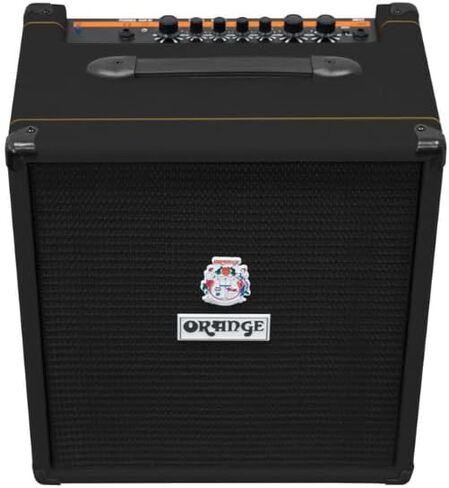 Orange Amps Crush Bass 100 1x15 100-Watt Bass Combo Black Bundle w/Pig Hog Black Woven Instrument Cable, Power Cable and Liquid Audio Polishing Cloth in Saudi Arabia