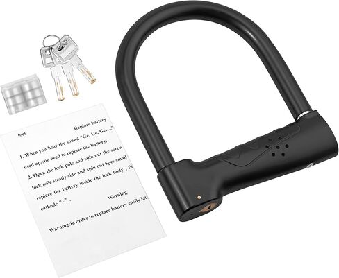 إنذار قفل الدراجة EYPINS، قفل على شكل حرف U شديد التحمل مضاد للسرقة، قفل دراجة نارية منبه 110 ديسيبل، مقاوم للماء، قفل هيدروليكي مضاد للقطع 20T للدراجات النارية والدراجات الكهربائية in Kuwait