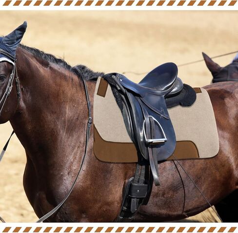 2 Packs 30 x 30'' Western Saddle Pads Horse Felt Contour Pad Western Contoured Saddle Pad Tan Saddle Pad 0.8" Thickness Suitable for All Kinds of Riding in Saudi Arabia