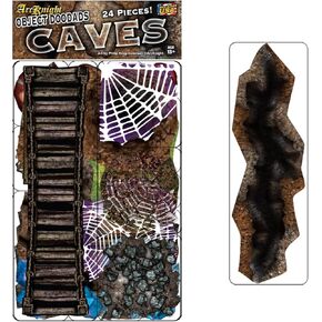 Caves - 24pc Double-Sided Cave & Terrain Pieces for Starters & Masters Alike - Roleplaying Objects for Dungeons & Dragons - Immersive Map Accessories for DND 5E, Pathfinder & Warhammer RPGs, USA Made