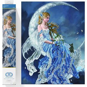 DIAMOND DOTZ ® - Wind Moon, Partial Drill, Round Dotz, Diamond Painting Kits, Diamond Art Kits for Adults, Diamond Dotz Facet Art, Diamond Art, Diamond Dotz Kits, 26.8"x20.5"