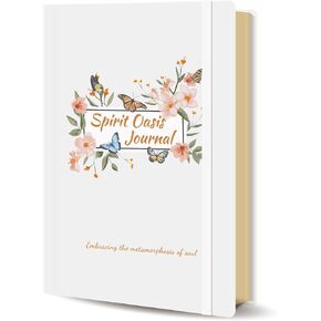 Spirit Oasis Journal, Self-Care Journal,Gratitude Journal, Happiness A5 Notebook Fabric Book Planner, A Daily Diary for Women with Guided Self Reflection Prompts