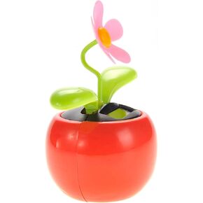 Orange Solar Powered Dancing Flower | Desk, Window, Or Car Decoration Gift Toy | No Batteries Required | Fun Swinging Solar Flower, Learning and Education, Solar Power Kits