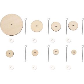 QANYEGN Wood Joints Set, Joints Doll Wood Skeleton, Doll Joints Coer Pin Joints and Fibreboard Discs for Handmade