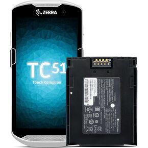 BT-000314 Replacement Battery for Zebra TC51 TC52 TC56 TC57 TC510 TC510K TC52X TC520L TC51HC TC57HO TC510K Handheld Barcode Scanner BTRY-TC51-44MA1-01 BTRY-TC51-4A1-01 1PAZU2P-A6 (Black)