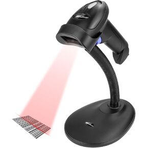 NetumScan Bluetooth Barcode Scanner with Stand, 3-in-1 Handheld Automatic 1D Barcode Reader CCD Bar Code Scanner for Computer, Tablet, iPhone, iPad, Android (Bluetooth)