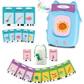 Talking Flash Cards for Toddlers Language Educational Learning Toys for Toddlers 1-3 Year Olds Autism Sensory Speech Therapy Toys for Boys Girls 224 Sight Words Kids Gifts