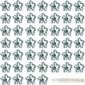 100Pcs Flower Mosaic Tiles with Mosaic Glue, 13mm Transparent Flatback Colorful Mosaic Flower Tile, Make Creative Handmade Mosaic Project for DIY Crafts, Plates, Coaster, Vase Decor(Mixed)