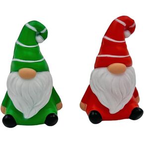 Christmas Gnome Stress, Gnome Worries 2 Pack! Stress Toy Balls for Anxiety Stress Relief Sensory Garden Gnome Set Squeezable Squishy Gift Figure Figurines Office Desk Decoration
