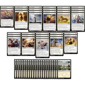 Magic The Gathering White Creature Introductory Deck - Starter Deck - Mono White - Modern Legal - Custom Built - MTG - 60 Card!