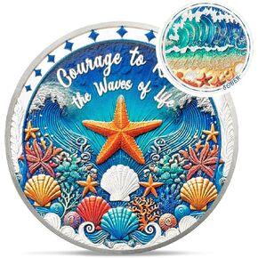 Freedom Dolphins Sobriety Coin - Recovery Addiction Sunset Beach AA Coins - One Day at A Time NA AA Chips and Medallions - Celebrate Living Clean Narcotics Alcoholics Anonymous Gifts for Men Women