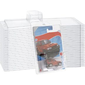 BTSKY 50 Pack Clear Protector Case Compatible with Hot-Wheels Model Cars Clamshell Cases for Car Storage Display Matchbox Diecast Covers Fits 6.5"x 4.25" Long Card Mainline and Regular Matchbox Cars