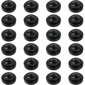 Zigvert 24 Pack Desk Flag Holder,Black Miniature Flag Stands,1 Hole Black Base For 4"x6" 5"x8" Stick Desk Flags, Holders for Almost All Small Mini Flags