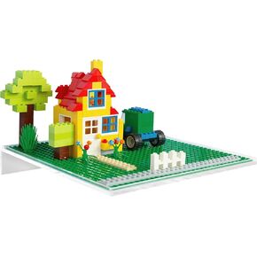 Play Platoon Building Brick Display Shelves 2 Pack Minifigure Display Case Shelf - 10x10 Inch Acrylic Wall Mount Shelf Display for Wall, Compatible with Lego, Megablox, and Other Major Brands - Green