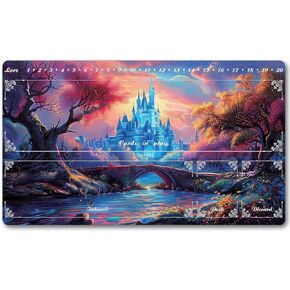 Lorcana Playmats Compatible TCG MTG Gaming Mat Non-Slip Rubber with Zones Play Mat 24x14 Inches (dsy006)