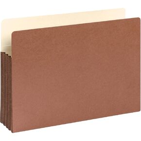Smead File Pocket, Straight-Cut Tab, 3-1/2" Expansion, Legal Size, Redrope, 10 per Box (74264)