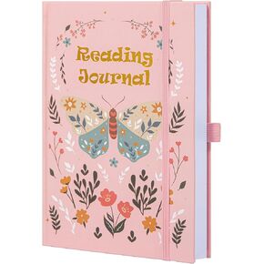 TIEFOSSI Reading Journal for Book Lovers, Track Your Reading Progress, 85 Book Reviews, Stage Reading Record, Hardcover A5 Journal Reading Planner, Gifts for Readers