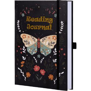 TIEFOSSI Reading Journal for Book Lovers, Track Your Reading Progress, 85 Book Reviews, Stage Reading Record, Hardcover A5 Journal Reading Planner, Gifts for Readers