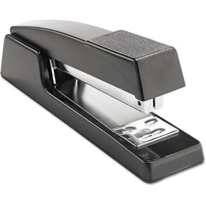 Universal 43128 Full-Strip Stapler, 15-Sheet Capacity, 3.5-Inch Throat, Black