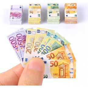 500PCS Miniature Scene Model 100 Dollar Bills for Dollhouse 1:12 Dollar Bills for Dollhouse Accessories