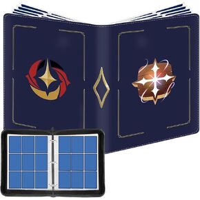 4-Pocket Card Binder Compatible With Lorcana Cards,TCG Cards Holder,Trading Card Games Collection Binder Case Book Fits 400 Cards With 50 Removable Sleeves